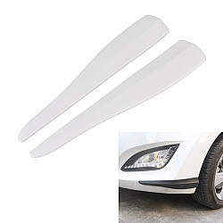1 Pair Car Solid Color Silicone Bumper Strip, Style: Short (White)