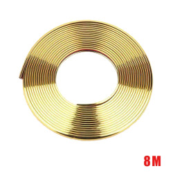 W12 8m/roll Car Universal Reflective Wheel Electroplating Decorative Strip(Gold)