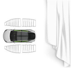 Tesla Model 3 4pcs White Car Side Window Privacy Sun Protection Curtain