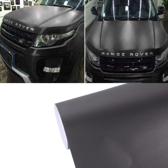 1.52m x 0.5m Ice Blue Metallic Matte Icy Ice Car Decal Wrap Auto Wrapping Vehicle Sticker Motorcycle Sheet Tint Vinyl Air Bubble Free(Black)