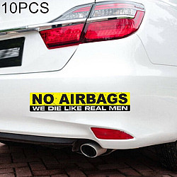 10 PCS Car NO AIRBAGS Words Random Decorative Sticker