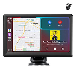 X70-1 Car 7 inch IPS Portable Smart Screen Wireless Screen Projection Carplay Android Auto, with Reversing Camera(Black)