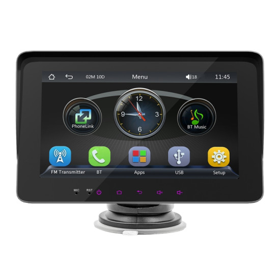 B5310 7 inch Portable Car MP5 Player Support CarPlay / Android Auto(Black)