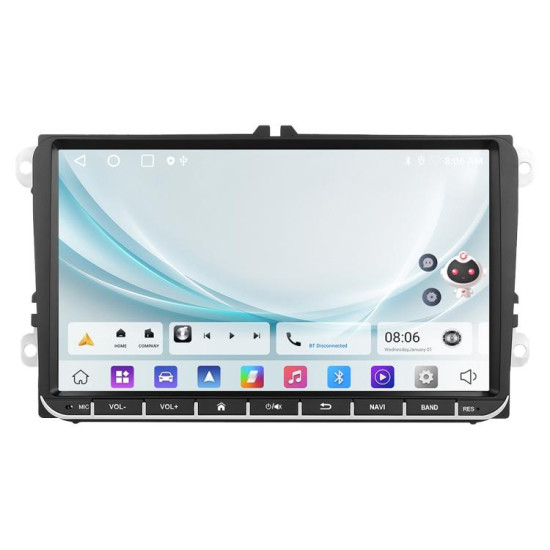 Volkswagen Android 15 9 inch Screen Car Player Car Central Control Navigation, Specification:Standard+AHD+Microphone
