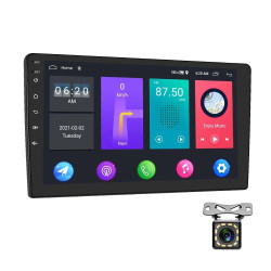 A2799 10 Inch Android WiFi 2+32G Central Control Large screen Universal Car Navigation Reversing Video Player, Style:Standard+12Lights Camera