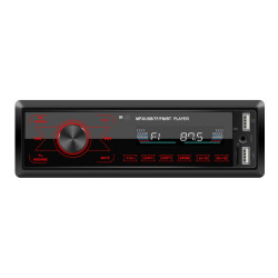 A2818 Car Bluetooth Speakerphone Car MP3 Player Function Touch Double U Disk Colorful Lights Radio, Specification: Standard+32G Memory Card