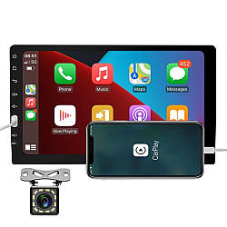 Q3570 9 inch Carplay Single Spindle MP5 Player, Style: Standard+12 Light Camera
