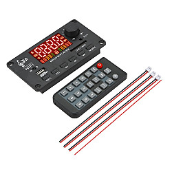 JX-Y04 12V 50W Color Screen Bluetooth Decoding Board, Support FM / Call / Recording, Color: Black