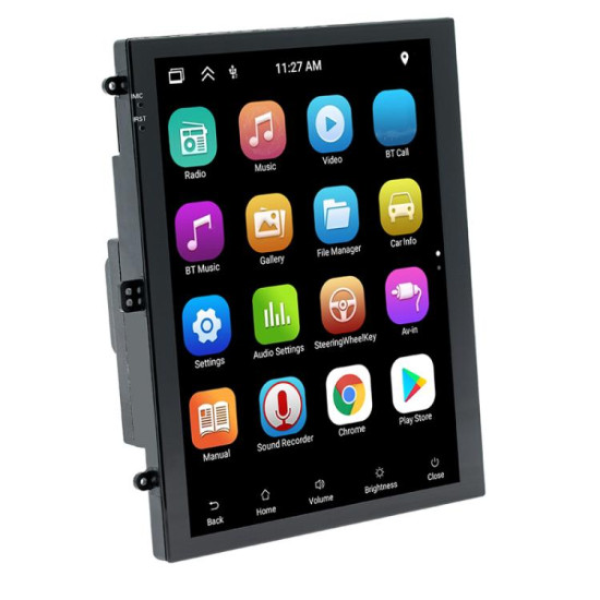 9.7 inch Vertical Screen Bluetooth Radio Android 13 GPS Navigation Device, Memory: 1+32G