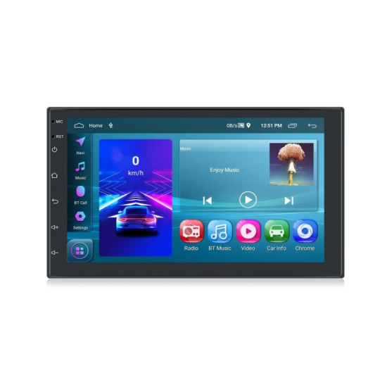 A3194 7 Inch Android 11 Central Control Carplay 2+32G Car Large Screen Navigation Reversing Video Player, Style: Standard