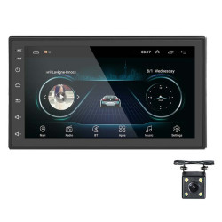 A2222KT 7 Inch Android Navigation WiFi Version 1+32G GPS Bluetooth 2.5D Screen Car Central Control MP5 Player, Style: Standard+4Lights Camera