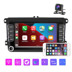 A2742 For Volkswagen 7-inch 1+16G Android Car Navigation Central Control Large Screen Player With Wireless CarPlay Standard+AHD Camera