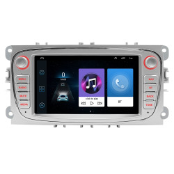Ford Focus 7 Inch HD Android Navigation Bluetooth RDS Radio, Size: 2+64G(Silver)