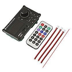 100W 12V TPA3116 Color Screen Power Amplifier Bluetooth Decoder Board With Recording Call(Small Remote Control)