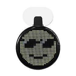 HI.GROOM Car LED Customized Pixel Emoticon Lights Bluetooth Remote Control Interactive AI Screen, Style: No Remote Control