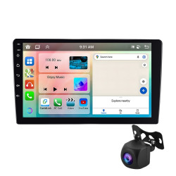 9 inch 6+128G Android Universal HD Large Screen Car Bluetooth Player Android GPS Navigation Integrated Machine(Standard+AHD Camera)