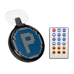 HI.GROOM Car LED Customized Pixel Emoticon Lights Bluetooth Remote Control Interactive AI Screen, Style: With Remote Control