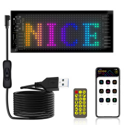 7x17.3cm?16 x 32 LEDs) Car Flexible Display Advertising Screen APP Bluetooth Smart Screen
