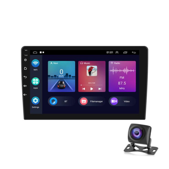 1+16G For BMW E46 1999-2005 9 inch WiFi Version Large Screen Carplay Car Navigator Reversing Camera Integrated Machine(Standard+AHD Camera)