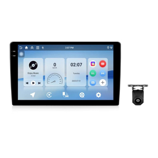 10 inch 4+64G Universal Android 15 Central Control Large Screen Car Wireless Carplay Navigation Integrated Machine(Standard+AHD Camera)