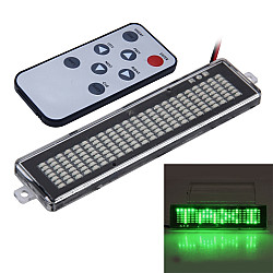 DC 12V Car LED Programmable Showcase Message Sign Scrolling Display Lighting Board with Remote Control (Green Light)