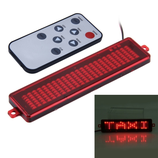 Programmable Small Red Led Screen DC 12V Car LED Programmable Showcase Message Sign Scrolling Display ...