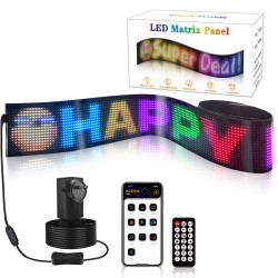 LED Flexible Screen Advertising Large Screen Supports APP Bluetooth Control 69.4 x 7.6 Inch US Plug