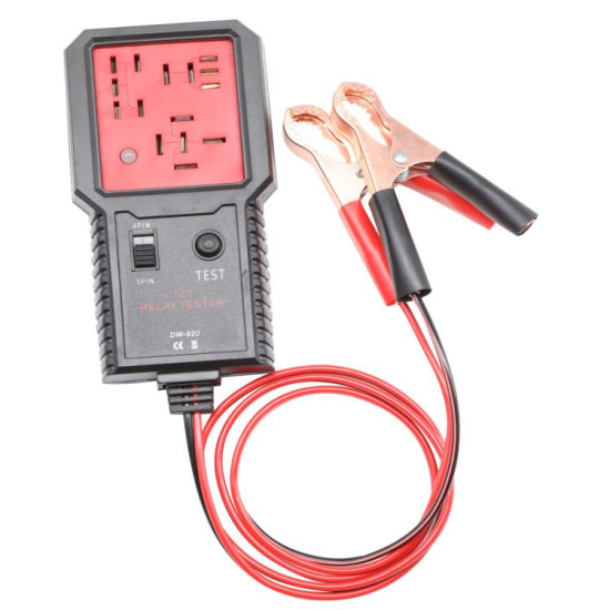 utomotive Relay Tester 12V Universal Relay Analyzer 4Pin 5Pin Relays Tester Black Red