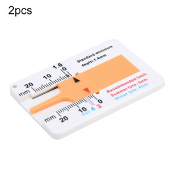 2pcs 020mm Plastic Tread Plan Refinding Rounds Refinding Outcome Exists Tread Tablets Plastic Tire Tread Depth GaugeYellow