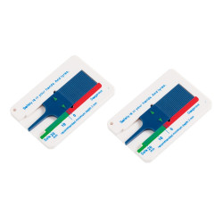 2pcs 020mm Plastic Tread Plan Refinding Rounds Refinding Outcome Exists Tread Tablets Plastic Tire Tread Depth GaugeBlue