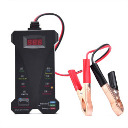 12V ThreeInOne Battery Tester Digital Display TesterBlack
