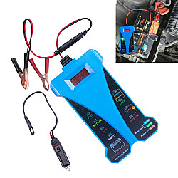 12V ThreeInOne Battery Tester Digital Display Tester Blue