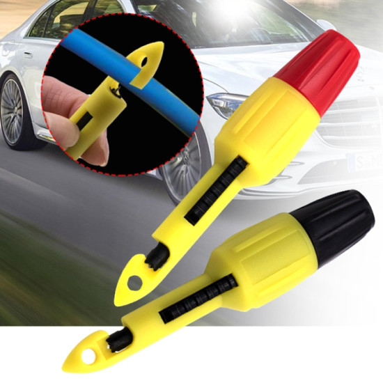 2 PCS Automotive Circuit Repair Tool Free Line Punch DeviceRedBlack