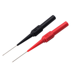 2pcs Pair Coarse Probe Auto Repair Test Multimeter Pen Color Red Black