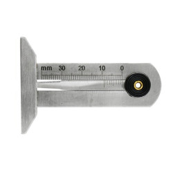 030mm Stainless Steel Tire Tread Vernier Depth Gauge