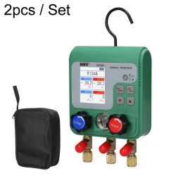 2pcs Set DUOYI DY523 Automotive Vacuum Pressure Gauge Liquid Charge Fluorine Repair Electronic Refrigerant Meter