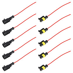 10pcs 1P Car Waterproof Plug Car Connector PlugIn Length10cm