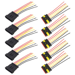 10pcs 6P Car Waterproof Plug Car Connector PlugIn Length10cm