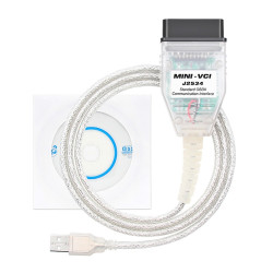 USB to OBD2 16 Pin MINI VCI FT232RL Single Diagnostic Cable for Toyota TIS Techstream