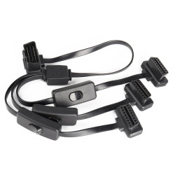 16PIN Car Ultrathin OBD Diagnostic Extended Cable OBD2 Cable with Switch
