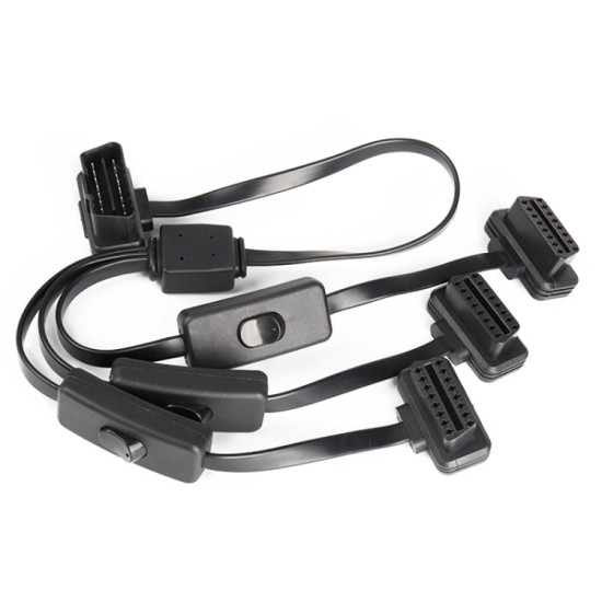 16PIN Car Ultrathin OBD Diagnostic Extended Cable OBD2 Cable with Switch