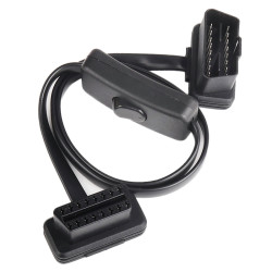 16PIN Car Ultrathin OBD Diagnostic Extended Cable OBD2 Cable with Switch