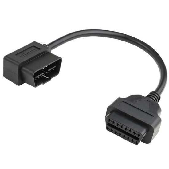 16 Pin Male to OBD2 Female Elbow Connection Cable OBD2 Extension Adapter Length30cm