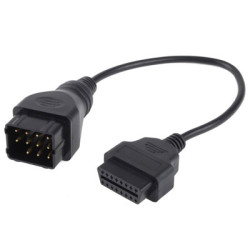 12 Pin to 16 Pin OBDII OBD Diagnostic Adapter Cable for Renault