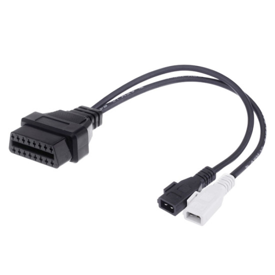 2 x 2 Pin to 16 Pin OBDII Diagnostic Cable for Audi