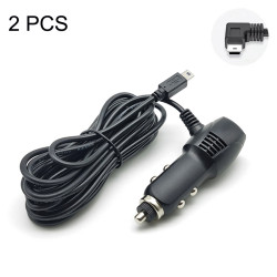 2 PCS Car Charger Fast Charging Driving Recorder Supply Line Style 1A2AMini Left Bend