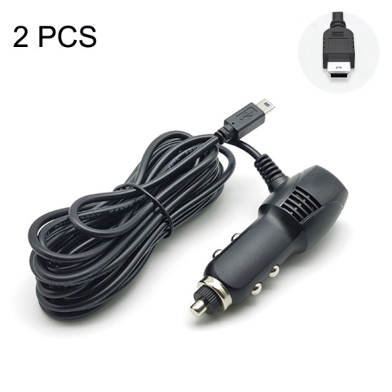 2 PCS Car Charger Fast Charging Driving Recorder Supply Line Style 1A2AMini Straight Head