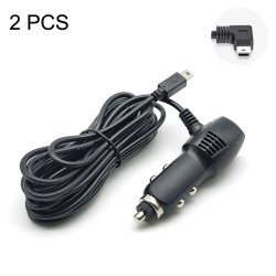 2 PCS Car Charger Fast Charging Driving Recorder Supply Line Style 1A2AMini Right Bend