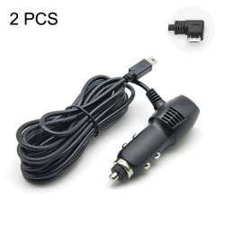 2 PCS Car Charger Fast Charging Driving Recorder Supply Line Style 15A24AAndroid Right Bend