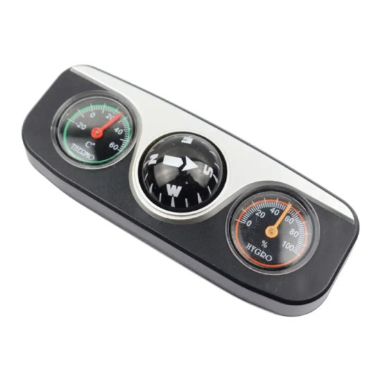 LC3 3 in 1 Multifunctional Car Compass Compass Ball Thermometer
